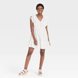 Women's Flutter Short Sleeve Dress - Knox Rose
